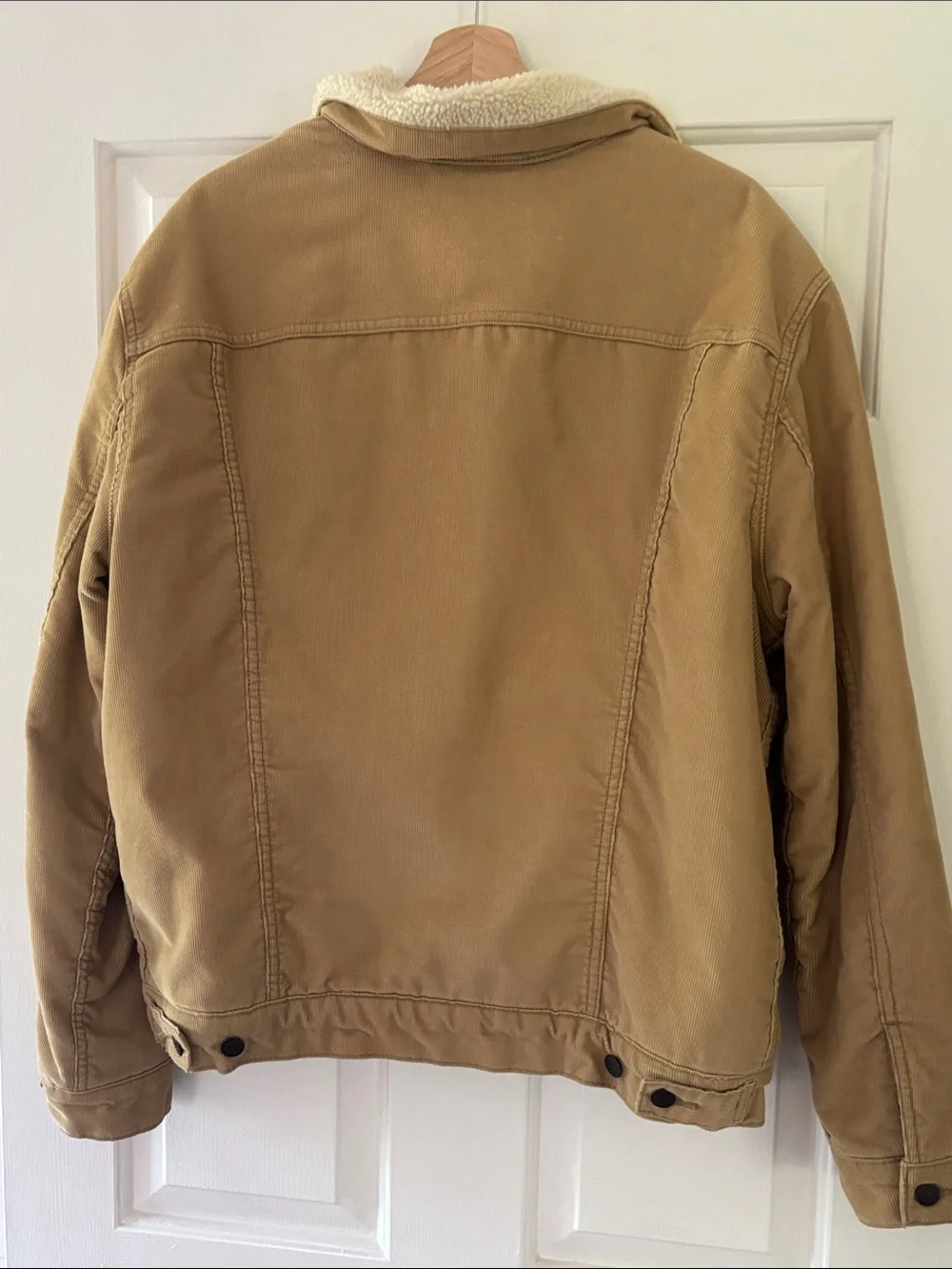 Levi's Tan Corduroy Sherpa-Lined Trucker Jacket Men’s Size Large - Picture 6 of 6